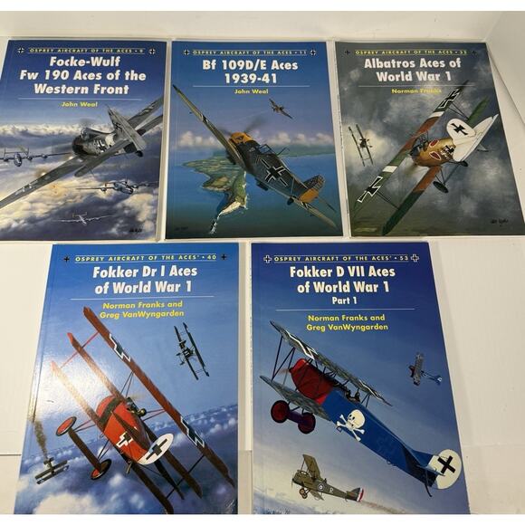 Osprey Aircraft of the Aces Lot of 5 SC Books 9 11 32 40 53 Aviation Aerospace - Picture 1 of 16